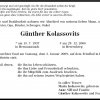 Kolassovits Guenther 1937-2008 Todesanzeige